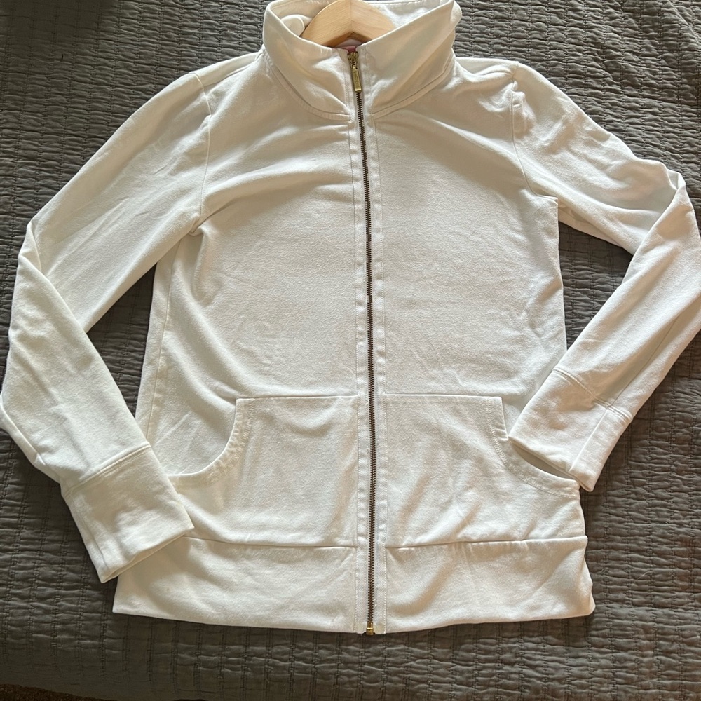 Lilly Pulitzer Solid White Popover - Sz Small